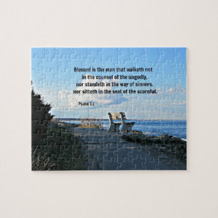 Psalm 1:1 Gezegeld is het man dat walketh niet... Legpuzzel