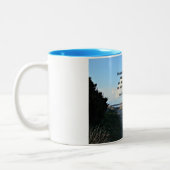 Psalm 1:1 Gezegeld is het man dat walketh niet... Tweekleurige Koffiemok (Links)