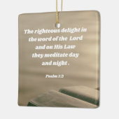 Psalm 1:2 Verse bijbel Keramisch Ornament (Links)