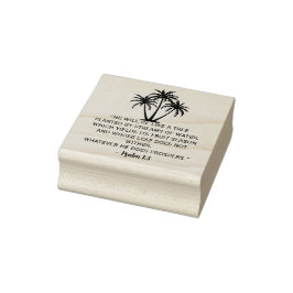 Psalm 1:3 Palm Tree Rubberstempel