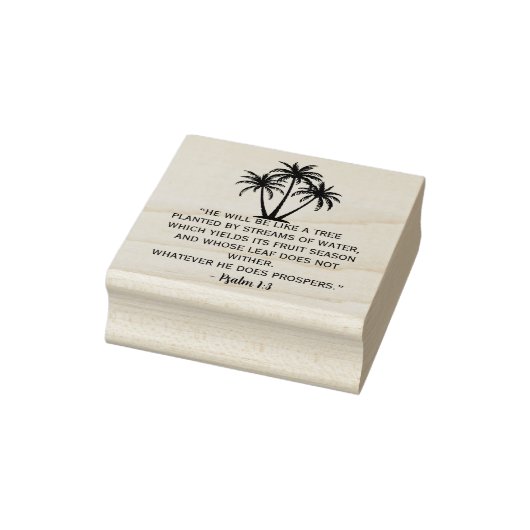 Psalm 1:3 Palmboom Rubberstempel (Stempel)