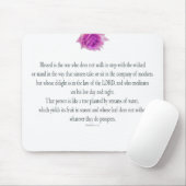 Psalm 1, Bless the One not, Pink Flower Muismat (Met muis)