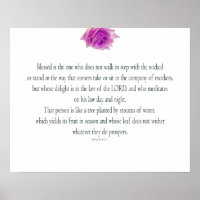 Psalm 1, Bless the One not, Pink Flower