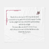 Psalm 1: De weg van de rechtvaardige Fleece Deken (Voorkant (Horizontaal))