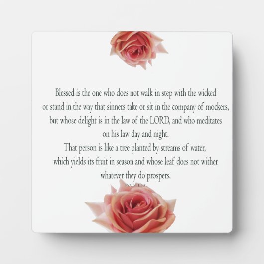 Psalm 1: De weg van de rechtvaardige Fotoplaat (Voorkant)