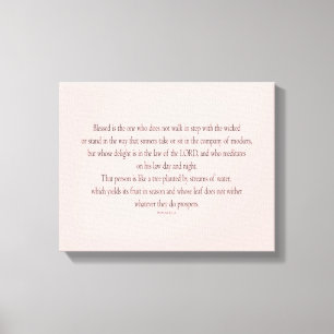 Psalm 1 loopt niet stapsgewijs met het geschopt canvas afdruk