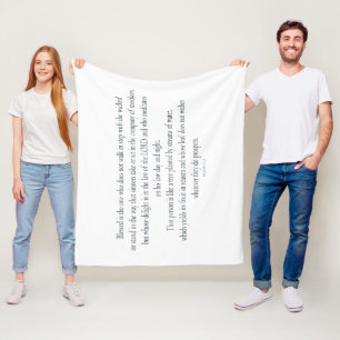 Psalm 1 loopt niet stapsgewijs met het geschopt fleece deken