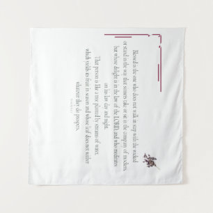 PSALM 1 loopt niet stapsgewijs met het geschopt Wandkleed