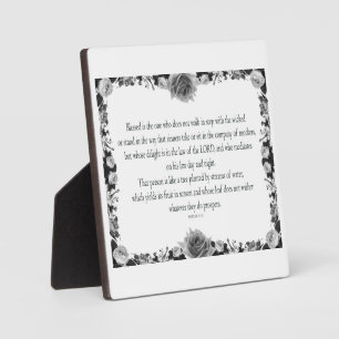 Psalm 1, oogst fruit in seizoen, B&W Fotoplaat