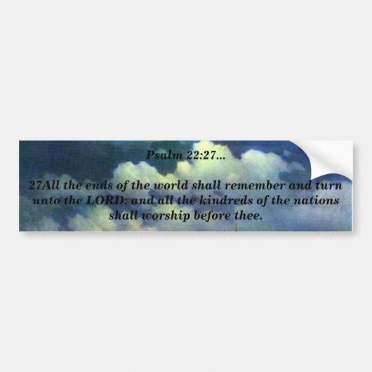 Psalm 22:27 bumpersticker (Voorkant)