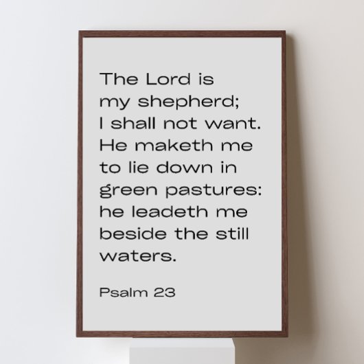 Psalm 23:1–2 –  Desert Faith Minimalist Poster
