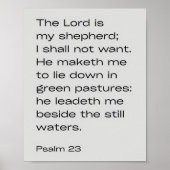 Psalm 23:1–2 –  Desert Faith Minimalist Poster (Devant)