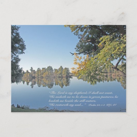 Psalm 23:1-3 het Briefkaart van de Manuscript (Voorkant)