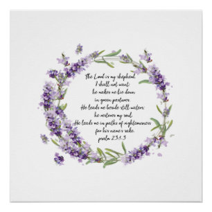 Psalm 23: 1-3 Poster Perfect Poster