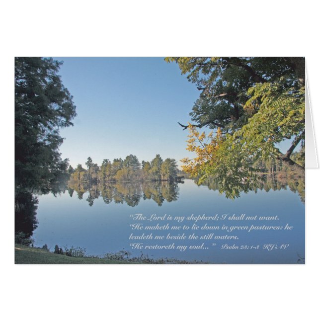 Psalm 23:1-3-Scriptkaart (Voorkant Horizontaal)