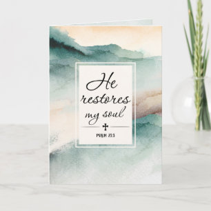 Psalm 23 1-4 Hij herstelt mijn zielenkruis Kaart