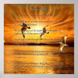 Psalm 23:1-6 The Lord is My Shepard Poster