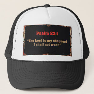 Psalm 23:1 Bijbeltekst Christelijke Vrachtwagencha Trucker Pet