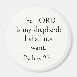 Psalm 23:1 Bijbelvers, Bemoedigende Schriftuur,  Magneet