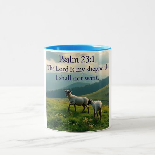 Psalm 23:1 Bijbelvers Mok (Center)