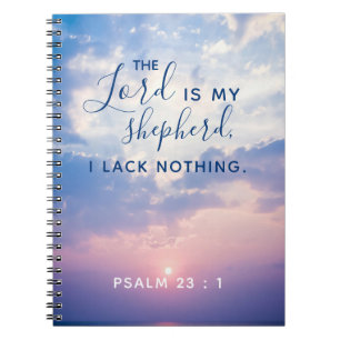 Psalm 23:1 Bijbelvers Notitieboek