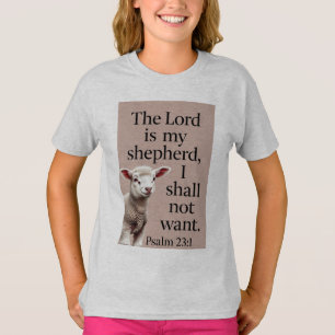 Psalm 23:1 Christelijk Lamme Meisjes T-shirt