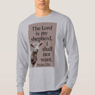 Psalm 23:1 Christelijke Heren Lange Mouwen T-shirt