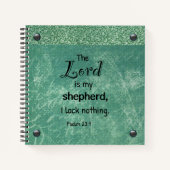 Psalm 23:1 Christelijke typografie Notitieboek (Voorkant)