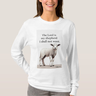 Psalm 23:1 Christelijke vrouwen lange mouwen T-shi T-shirt