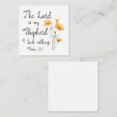 Psalm 23:1 De Heer is mijn herder, gele bloem Notitiekaartje (Voorkant / Achterkant)