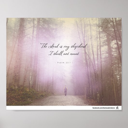 Psalm 23:1 - De Heer is mijn herder Poster (Voorkant)