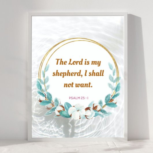 Psalm 23 : 1 - De Heer is mijn Sheperd Christelijk Poster