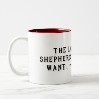 Psalm 23:1 Geschenkmok Tweekleurige Koffiemok