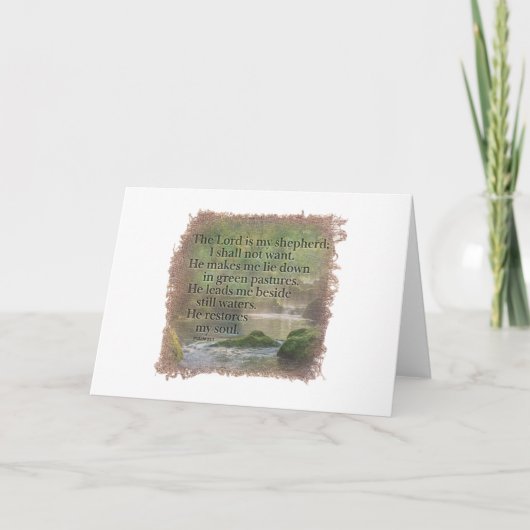 PSALM 23:1 - Greeting Card Bedankkaart (Voorkant)