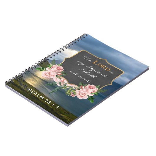 Psalm 23 : 1 Inspirerend Bijbelverse - Notitieboek (Linkerzijde)