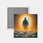 Psalm 23:1 Lord as Shepherd Square Magnet (Recto/Verso)