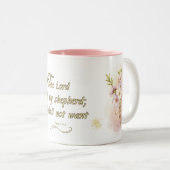 Psalm 23:1  tweekleurige koffiemok (Voorkant rechts)