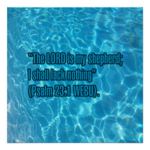 Psalm 23:1 WEBU Perfect Poster