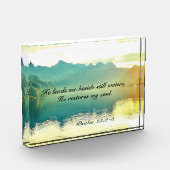 Psalm 23 2-3 Hij leidt me naast stilstaande watere Fotoblokken (Links)