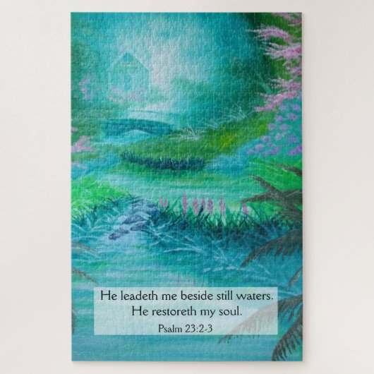 Psalm 23:2-3 legpuzzel (Verticaal)