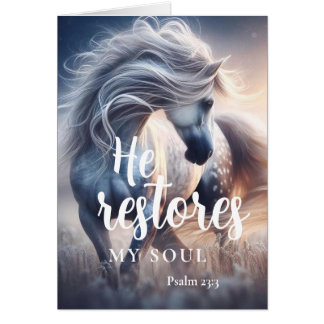 Psalm 23:3 Christelijke sympathiekaart