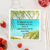 Psalm 23:3 Schriftgedeelte: Hij herstelt mijn ziel Servetten (Insitu)