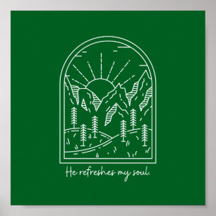 Psalm 23 3 Verfrist Ziel Christelijk Bijbelvers Poster