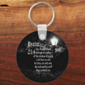 Psalm 23:4 Bijbel Verse Aangepaste Christelijke Ca Sleutelhanger (Voorkant)