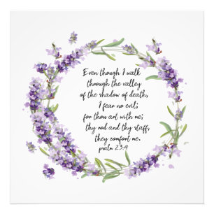 Psalm 23: 4 foto afdruk