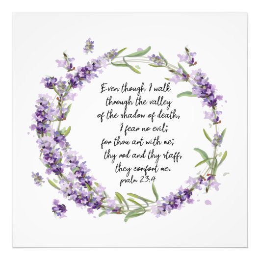 Psalm 23: 4 foto afdruk (Voorkant)