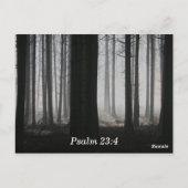Psalm 23:4 Ik vrees dat er geen kwaadaardig bijbel Briefkaart (Achterkant)