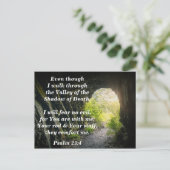 Psalm 23:4 Ik zal geen kwaad vrezen Bijbelvers geh Briefkaart (Staand voorkant)