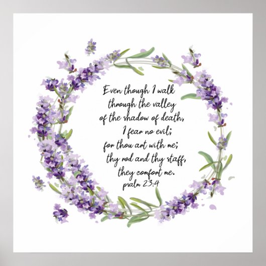 Psalm 23: 4 poster (Voorkant)