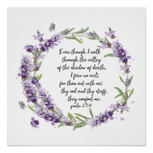 Psalm 23: 4 poster perfect poster